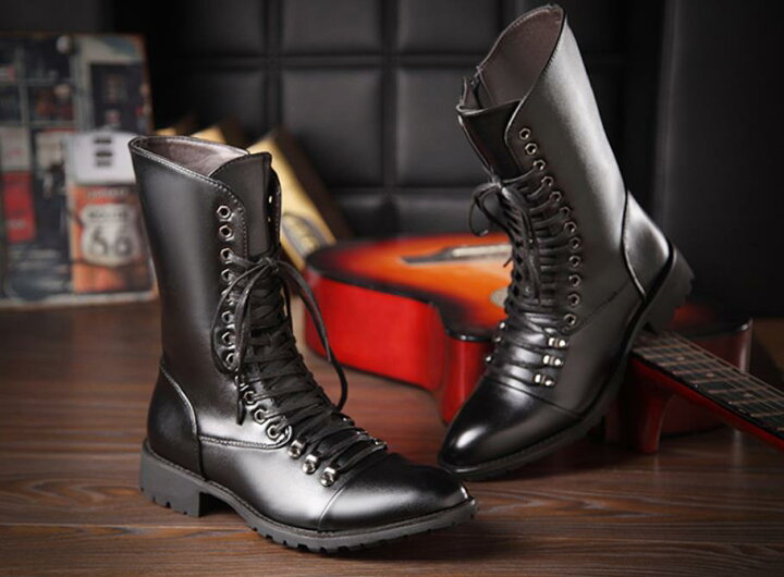 楽天市場 送料無料 メンズ ロングブーツレザー ロングエンジニアブーツ シンプル ベルト ドレープ エンジニアブーツ ロング丈 ブーツ 大きいサイズ Tokiwa３３