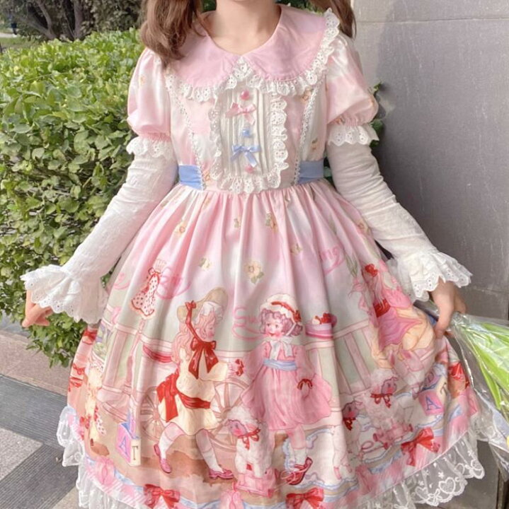楽天市場】/新発/数量限定/Lolita系 /長袖//ワンピース jsk OP 日常  