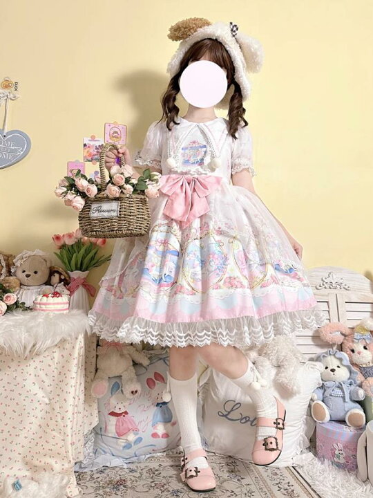 楽天市場】/新発/数量限定/Lolita系 /中袖//ワンピース jsk OP 日常 