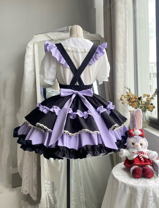 楽天市場】/新発/上着+スカート/2点セット/Lolita系 /サスペンダー 