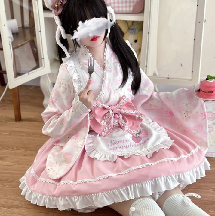 楽天市場】/新発/猫爪/Lolita系 4点セット/上下セット スカート 浴衣 