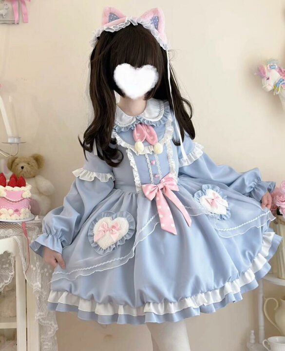 楽天市場】新発//メイド服//Lolita系/opワンピース 長袖 jsk 日常 写真 