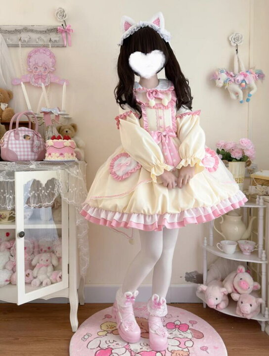 楽天市場】新発//メイド服//Lolita系/opワンピース 長袖 jsk 日常 写真 