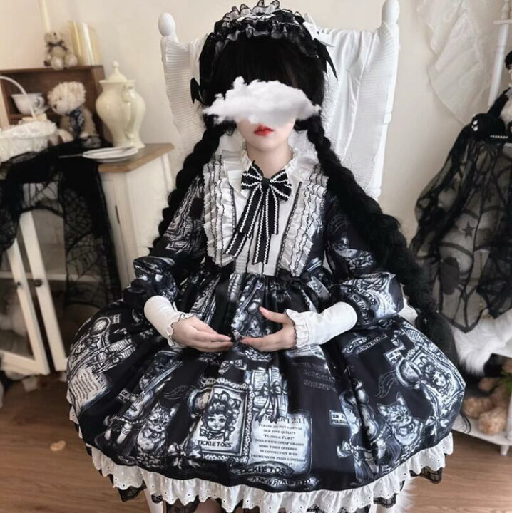 楽天市場】新発//メイド服//Lolita系/opワンピース 長袖 jsk 日常 写真 