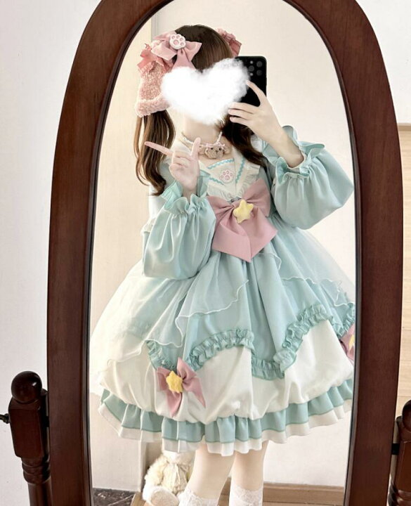 楽天市場】新発/数量限定/Lolita系/長袖/ワンピース jsk 日常 写真 