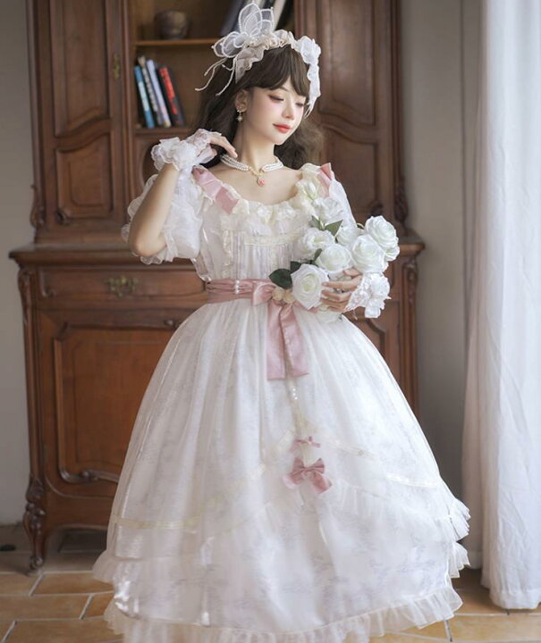 楽天市場】2022夏/新発/数量限定/Lolita系 花嫁お茶会/ワンピース jsk 