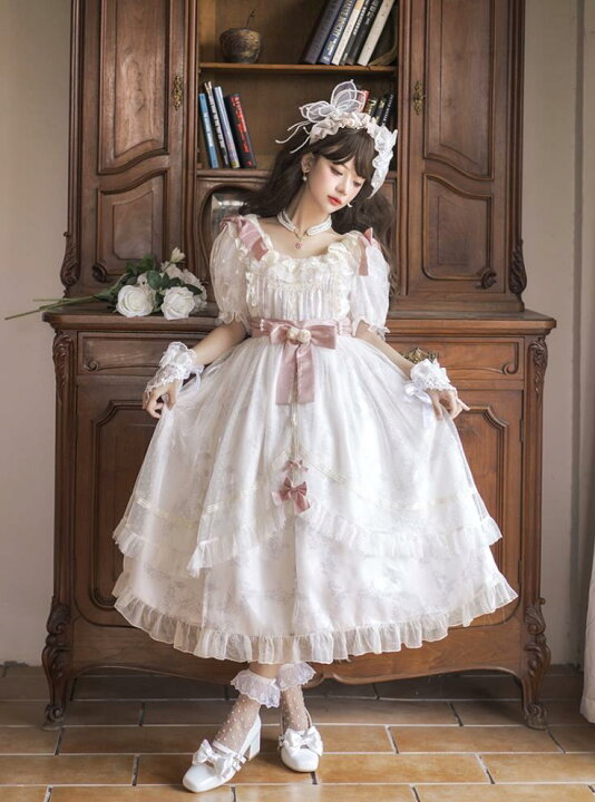 楽天市場】2022夏/新発/数量限定/Lolita系 花嫁お茶会/ワンピース jsk  