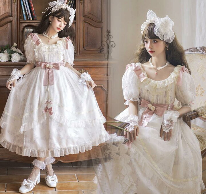 楽天市場】2022夏/新発/数量限定/Lolita系 花嫁お茶会/ワンピース jsk 