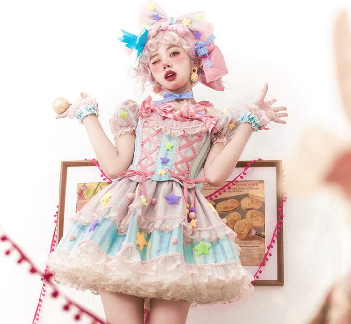 楽天市場】/新発/数量限定/Lolita系 魔法ピンク/ワンピース jsk OP 
