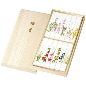【送料無料・包装無料・のし無料】カメヤマ 名香月の花 線香12種セット I1350-09-12(A4)