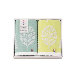 【送料無料・包装無料・のし無料】北欧ツリー 今治産フェイスタオル2P HT-BOFF(A4)