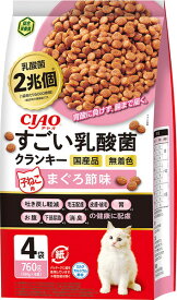 CIAO すごい乳酸菌クランキー 子ねこ用 まぐろ節味 760g(190g×4袋)