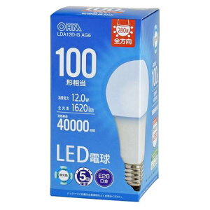 OHM �I�[���d�@�@LED�d���i100�`����/�����F/1620lm/12W/E26/�S�����z��280°/���`���Ή��j LDA13D-G AG6