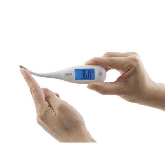 タニタ 電子体温計 ブルー TANITA BT-470-BL やわらかく曲がる測定部で赤ちゃんも安心 20秒の予測式 見やすい大型表示とバックライト