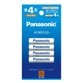 パナソニック Panasonic ニッケル水素電池 単4形充電池4本 eneloop エネループ スタンダードモデル BK-4MCD/4H