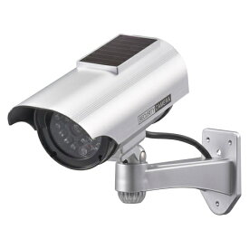 OHM オーム電機 ダミーカメラ 電池式+ソーラー式 赤色LED24時間点滅 ステッカー付 OSE-PDCW4