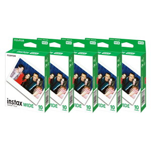 �y50���Z�b�g�zFUJIFILM�@�C���X�^�b�N�X���C�h�t�B�����y10��×5�Z�b�g�z50���@instax WIDE KR1 (WIDE�p)