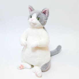 Cuddly カドリー 桜子 グレー白(約45cm 約650g) ソメゴローとゆかいな仲間たち 猫ぬいぐるみ【日本製】