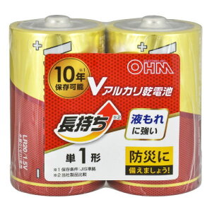 OHM�d�@ �A���J�����d�r V�V���[�Y �P1�`×2�{�p�b�N LR20VS2P 10�N�ۑ� �h�Зp�i ���p ���~