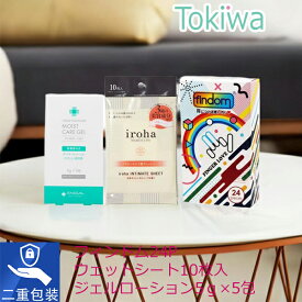 ＼マラソン限定！クーポン配布中／findom フィンドム 24個入り ＋ TENGAヘルスケア モイストケアジェル moist care gel 潤滑ゼリー 5袋セット(5g×5袋) ＋ iroha intimate sheet (10枚入り) 指用コンドーム イロハ 【TT】