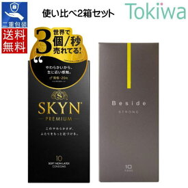 ＼新春初売りセール／コンドーム こんどーむ (使い比べ2箱組) SKYN オリジナル アイアール 10コ入 ＋ Beside ビサイド ストロング 10個入り 定形外郵便 送料無料 避妊具 condom 不二ラテックス アソートゼリー付【NY】