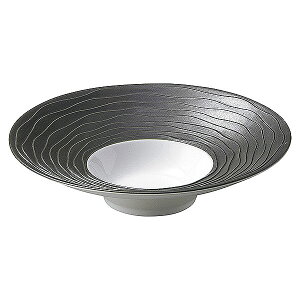 グラヴェール スワレ 23cmブロードリムボウル リムブラック 約23.3cm 黒系 洋食器 丸型プレート 15cm〜25cm 日本製 業務用 ホテル&レストラン おしゃれ プレート 皿 かわいい 丸皿 ケーキ皿 取り