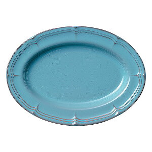 ラフィネ アンティークブルー 28.5cmオーバルプラター 楕円皿 約28.5cm 青系 洋食器 変形プレート 25cm以上 日本製 業務用 ホテル＆レストラン おしゃれ 皿 かわいい ワンプレート パスタ皿 大皿 