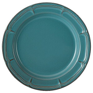 ラフィネ アンティークブルー 23.5cmリムプレート 約23.7cm 青系 洋食器 丸型プレート 15cm〜25cm 日本製 業務用 ホテル&レストラン おしゃれ プレート 皿 かわいい 丸皿 ケーキ皿 取り皿 中皿 54-1