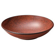茜縅 18.5cm浅ボウル 約18.5cm 赤系 和食器 盛鉢 日本製 業務用 ホテル＆レストラン おしゃれ 丼 ボウル …