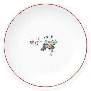 色絵唐子 13cm皿 約12.7cm 白系 中華食器・アジアン食器 取皿 日本製 業務用 小皿 プレート 取り皿 取皿 取り分け皿 中華料理 rs/ 63-11-230-17