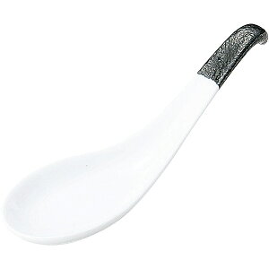強化カラースプーン 強化むし碗レンゲ 黒耀 約12.1cm 白系 黒系 中華食器・アジアン食器 レンゲ 磁器 日本製 強化 業務用 さじ rs/ 63-11-239-9