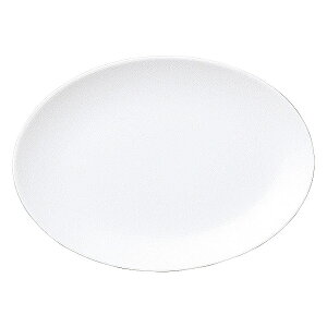 白翔 8”プラター 楕円皿 約21cm 白系 中華食器・アジアン食器 ギョウザ皿 日本製 美濃焼 業務用 65-50000044