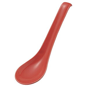 赤 スープスプーン 大 約20.4cm 赤系 中華食器・アジアン食器 レンゲ 磁器 日本製 美濃焼 業務用 65-50140092