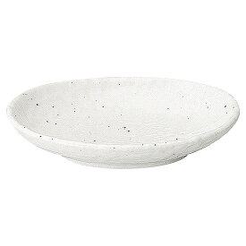 新粉引 石目小判皿 中 約15.8cm 白系 和食器 楕円皿 日本製 美濃焼 業務用 65-51520097