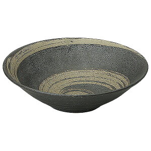 朽葉 リップル7.0鉢 約23.1cm 黒系 和食器 めん皿・パスタ皿・カレー皿 日本製 美濃焼 業務用 65-53136052