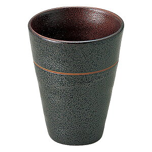 あけぼの リップルフリーカップ 約305cc 茶系 和食器 フリーカップ 日本製 美濃焼 業務用 タンブラー コップ カップ 焼酎グラス アイスコーヒー 酒器 湯呑み 湯のみ おしゃれ 65-53164075