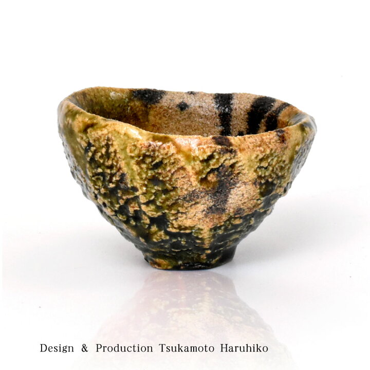 楽天市場】陶芸家 塚本治彦 織部線紋くり貫きぐい呑 桐箱入 約8.4cm 和 