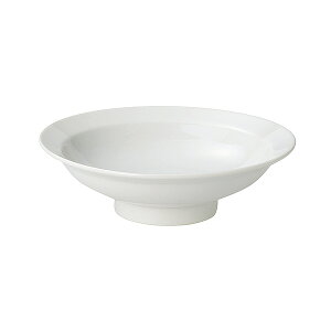 白中華 7.0丸高台皿 約22cm 白系 中華食器・アジアン食器 チャーハン皿 日本製 美濃焼 業務用 白い食器 白 中華皿 国産 中華飯 中華丼 チャーハン 28-652-208-ka