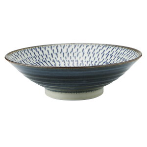 おふけとちりうず 8.0めん鉢 約24.5cm 青系 中華食器・アジアン食器 つけ麺用皿 日本製 美濃焼 業務用 麺皿 めん皿 冷やし中華 パスタ皿 rs/59-089-E057