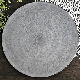グルメスタイル いぶし銀巻29cm丸プレート 約29.2cm 黒系 和食器 丸大皿 日本製 美濃焼 業務用 おしゃれ モダン g-1939-14-sp02