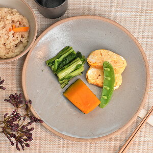 グルメスタイル グレーソイルプレート中 約20.4cm 和食器 丸中皿 日本製 美濃焼 業務用 おしゃれ モダン g-1947-08-sp02