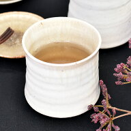グルメスタイル 彩御深井カップ白黄 約8.5cm 白系 和食器 湯呑 日本製 美濃焼 業務用 g-2337-06-sp02