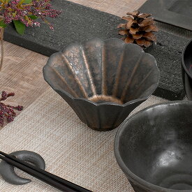 グルメスタイル 金結晶菊型3.8小鉢 約11cm 黒系 和食器 小鉢 日本製 美濃焼 業務用 煮物鉢 取り鉢 小鉢料理 お通し 枝豆 冷奴 日本料理 居酒屋 ボウル g-2336-05-sp02