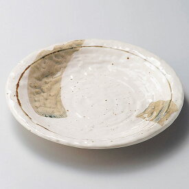 くるみ7.0皿 約23cm 白系 茶系 和食器 丸中皿 日本製 業務用 28-209-198-to