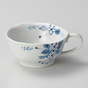 手描小手鞠 ティーカップ 碗のみ 約12.4cm 青系 和食器 珈琲碗・碗皿 日本製 美濃焼 業務用 コーヒーカップ ティーカップ 珈琲 紅茶 おしゃれ カップ&ソーサー コーヒー カフェ風 28-609-118-o