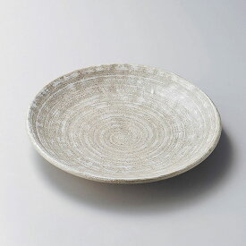 草月手捻4.0皿 約13.4cm グレー系 和食器 丸中皿 日本製 業務用 28-208-278-i