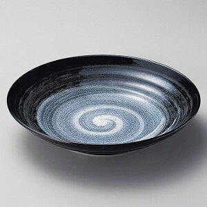玄潮ミツワ 9.5盛皿 約29cm 黒系 和食器 大鉢 日本製 美濃焼 業務用 大鉢 煮物 サラダボウル 丼 丼ぶり どんぶり 麺鉢 うどん鉢 大きな鉢 おしゃれ 28-252-158-to