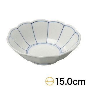 菊割筋 刺身鉢 約15cm 白系 和食器 刺身鉢 中鉢 日本製 美濃焼 業務用 2青 白 中鉢 煮物鉢 和風 皿 お皿 国産 28-022-188-ka