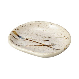 半月アメ乱ハケ小皿 約10.5cm 和食器 小皿 日本製 美濃焼 業務用 取り皿 豆皿 プチ皿 プレート デザート皿 しょうゆ皿 スパイス皿 和皿 和食屋 29-231-379-to