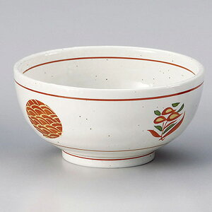 赤絵波丸紋5.5丼 約17cm 赤系 和食器 多用丼 日本製 美濃焼 業務用 丼ぶり 丼 どんぶり 小さめ うどん 蕎麦 ミニ丼 モダン おしゃれ 和風 小丼 飯丼 28-335-288-ho